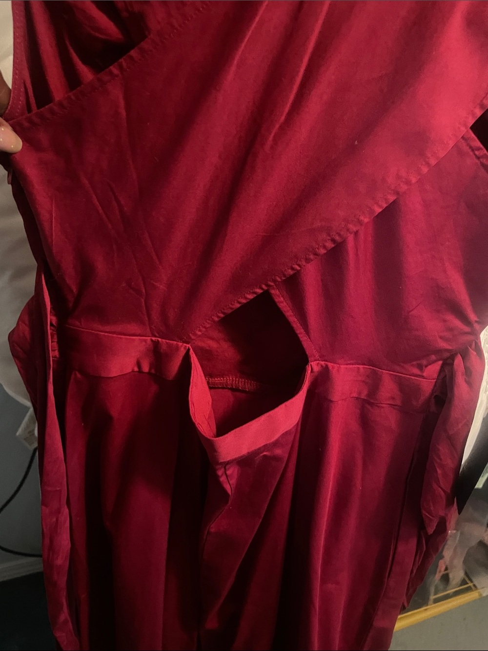 RACHEL Rachel Roy Red V-Neck Sleeveless Midi Dress - Picture 4 of 9